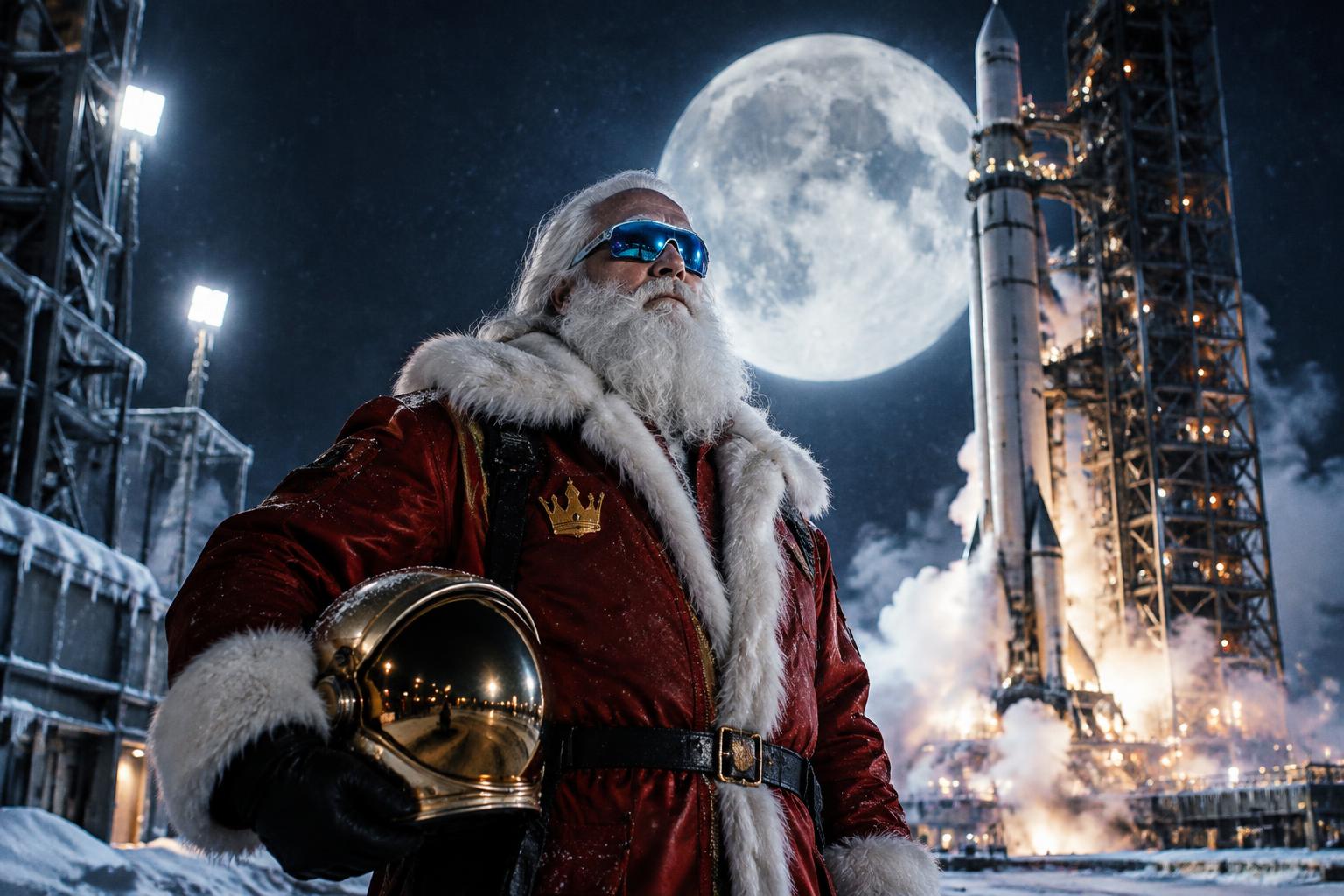 Launch night — SantaMoon sighting