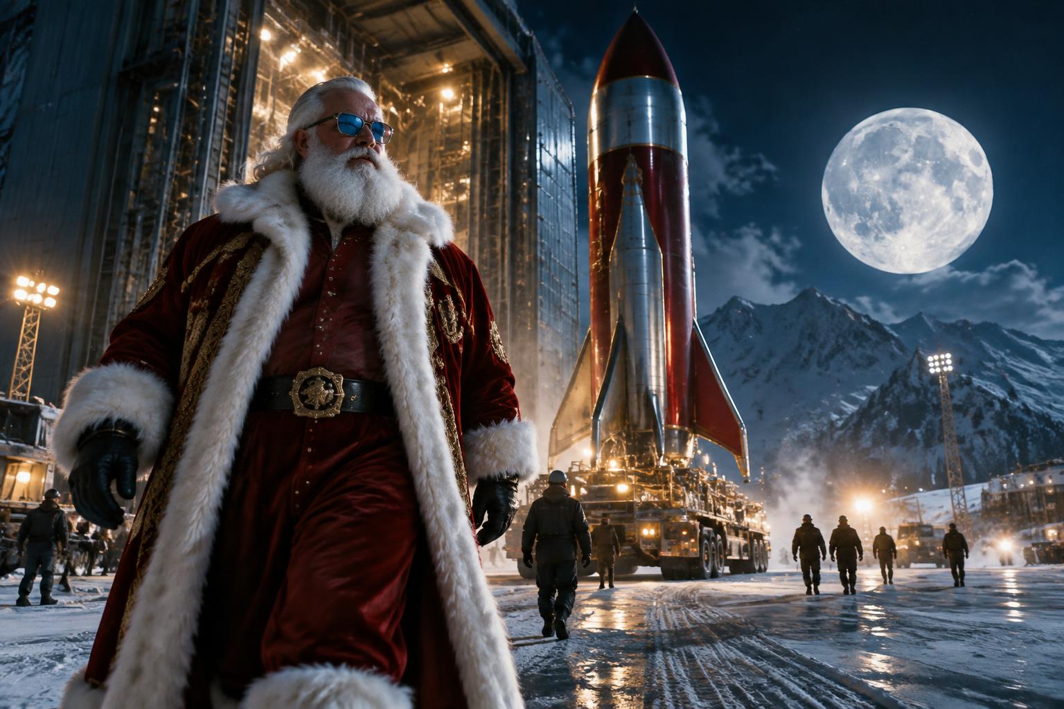 Rocket rollout — SantaMoon sighting